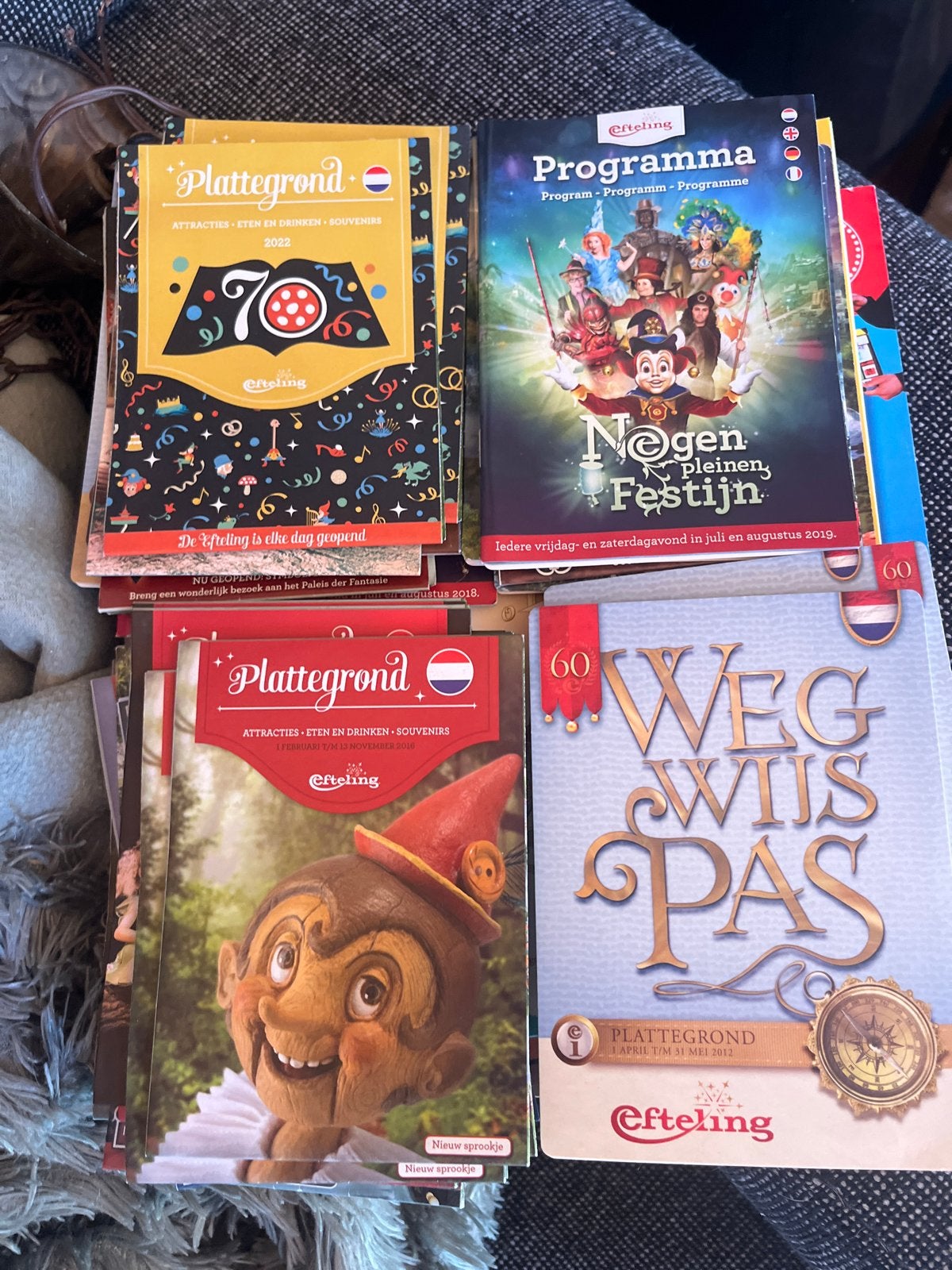 Efteling Plattegronden en Programma's - Diverse Jaren, Verzamelen, Ophalen, Gebruikt, Overige typen