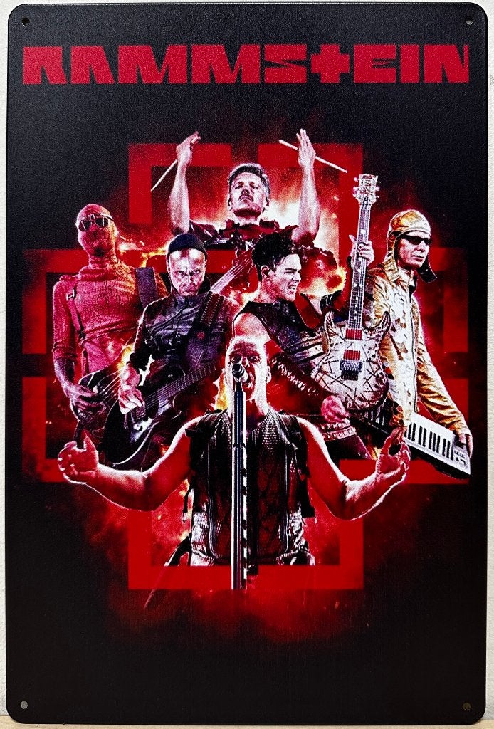 Rammstein band reclamebord van metaal wandbord decoratie, Verzamelen, Info@deconoord.nl, Deco Noord, Nieuw, Ophalen of Verzenden
