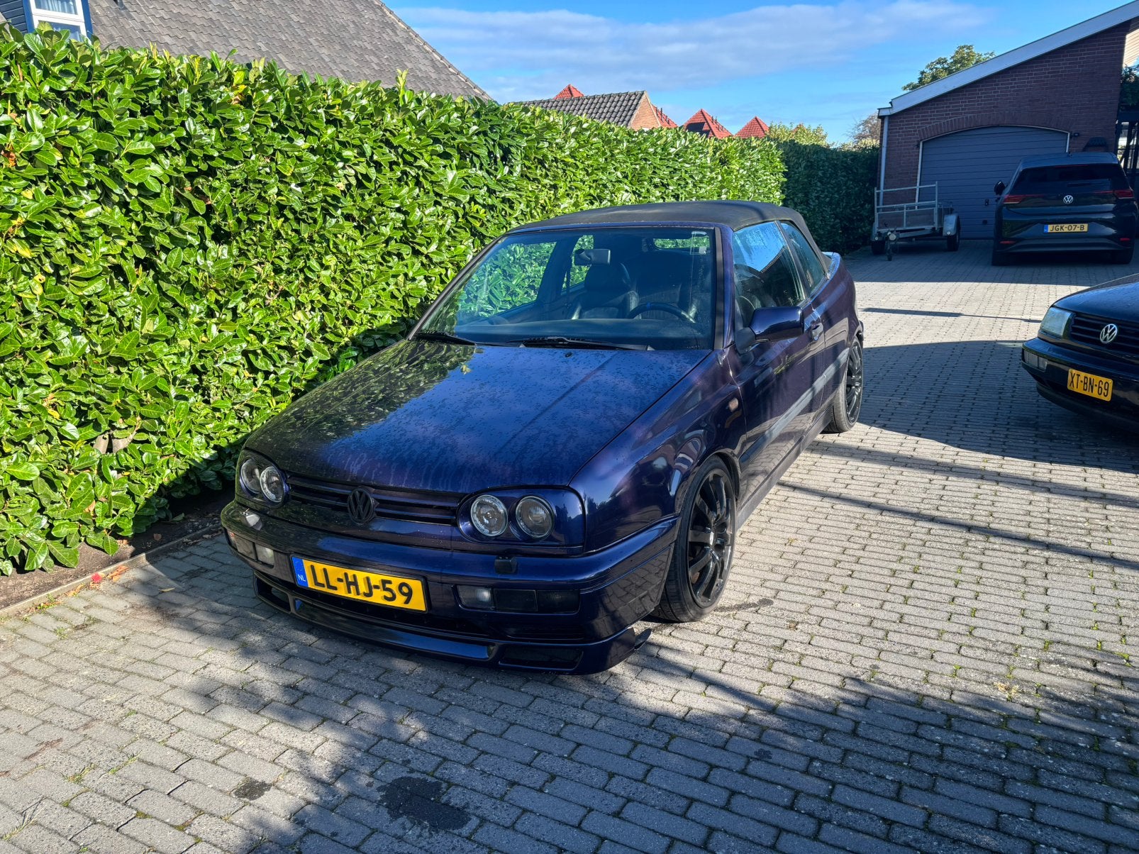 Volkswagen Golf cabrio 2.0 8v ady paars lc5l 276° knokken as, Auto's, Voorwielaandrijving, Zwart, 4 cilinders, Cabriolet