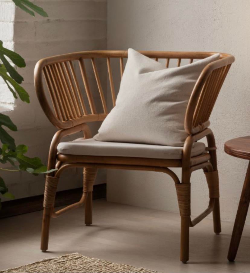 Rotan Bamboe Stoel H&M Home, Ophalen, Zo goed als nieuw