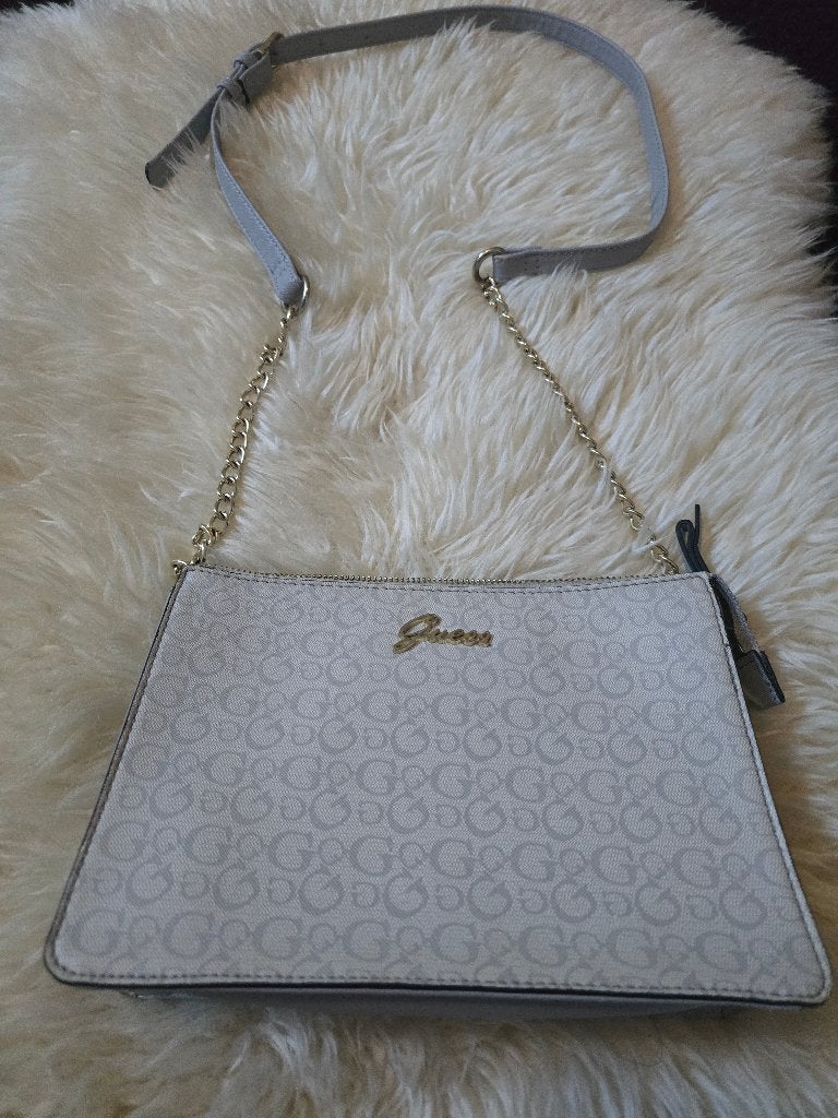 Leuke Guess cross bag wit, Ophalen of Verzenden, Gebruikt, Grijs, Overige merken