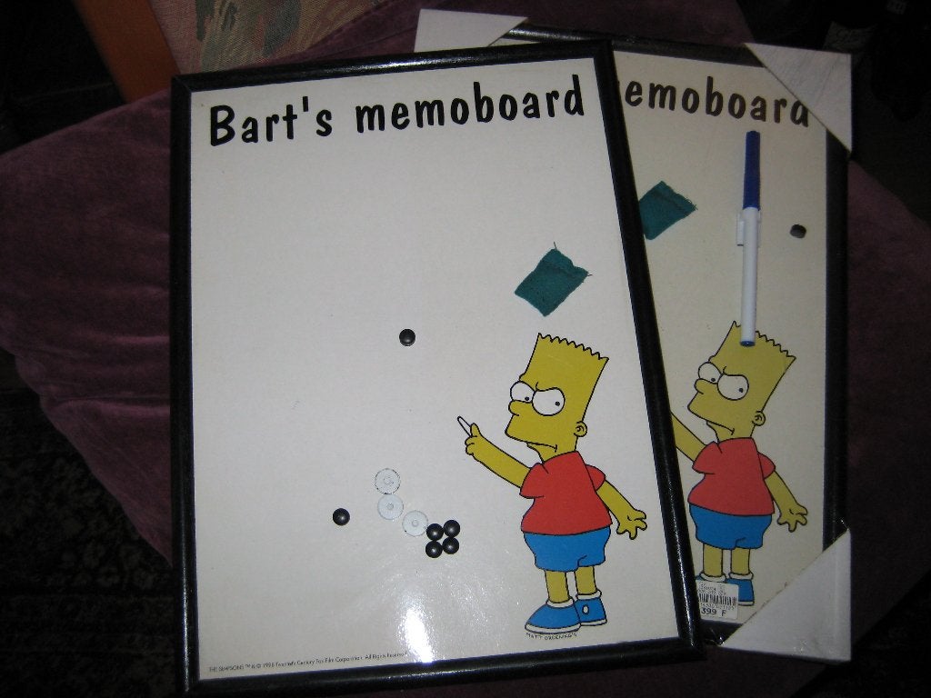 Bart`s Memoboard, Ophalen of Verzenden, Zo goed als nieuw, Tv, Gebruiksvoorwerp