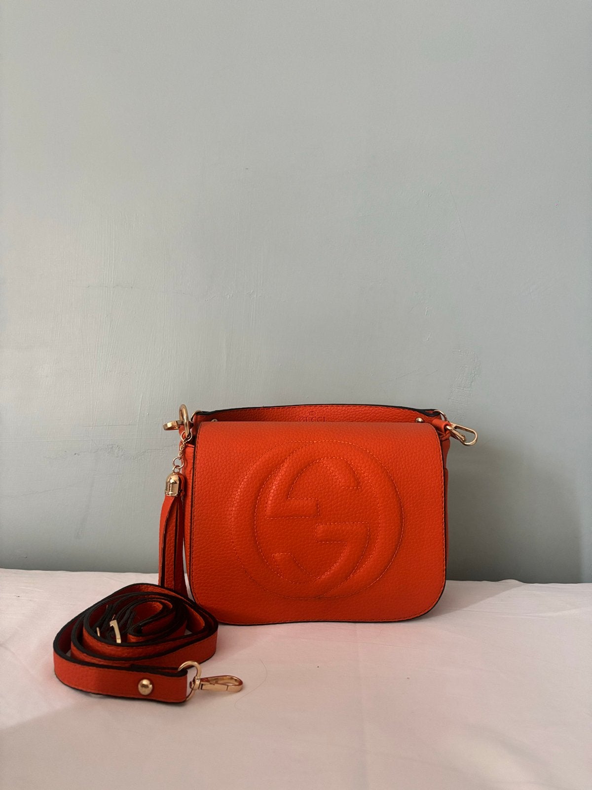 Gucci Soho Disco Tas Oranje Leer, Sieraden, Tassen en Uiterlijk, Ophalen of Verzenden, Nieuw, Oranje, Schoudertasje