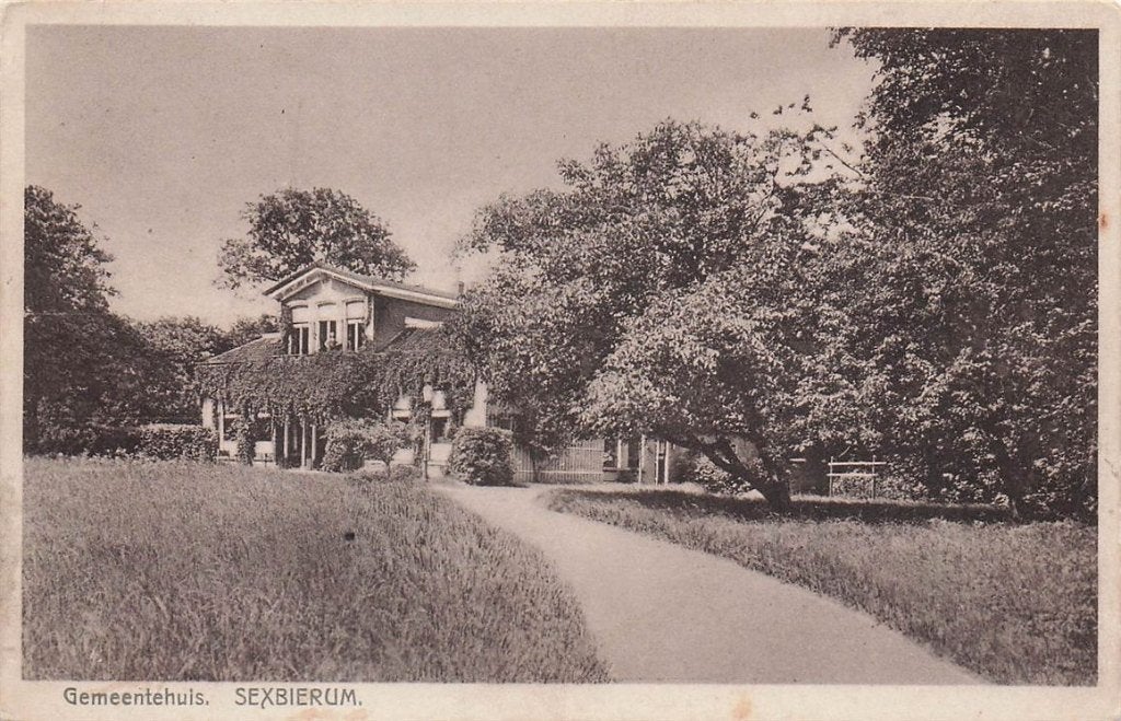 703-432-053 Gemeentehuis Sexbierum, Verzamelen, Ophalen of Verzenden, Voor 1920, Friesland