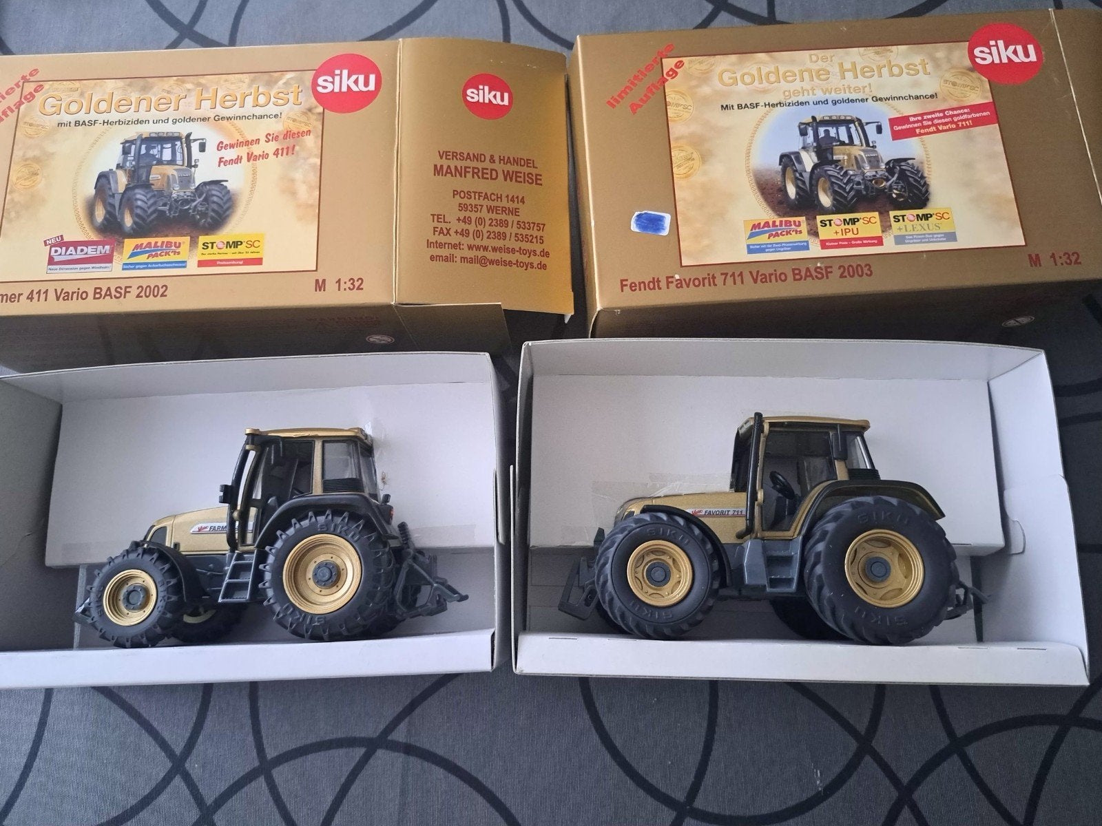 Zeldzame Siku Fendt Golden Editie Set - Weinig Aangeboden, Hobby en Vrije tijd, Modelauto's | 1:32, Ophalen of Verzenden