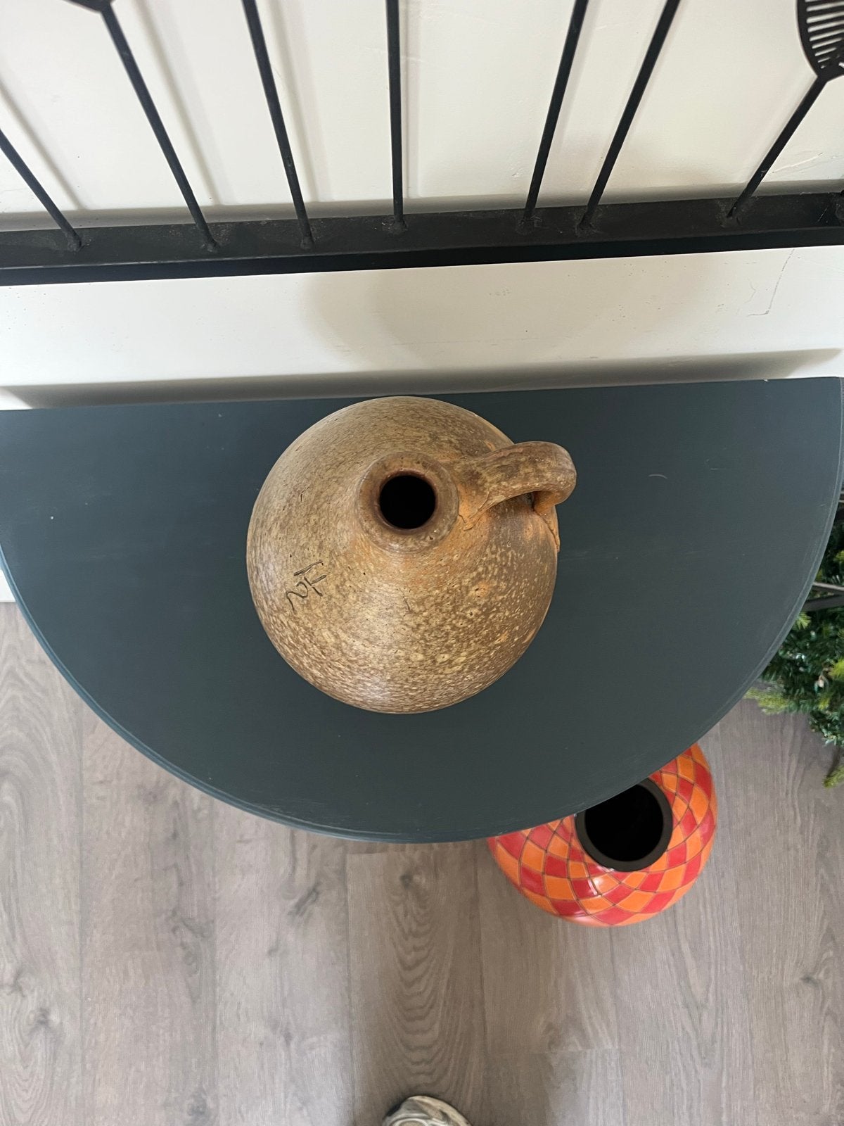 Antieke kruik - Decoratieve aardewerken kan, Ophalen of Verzenden