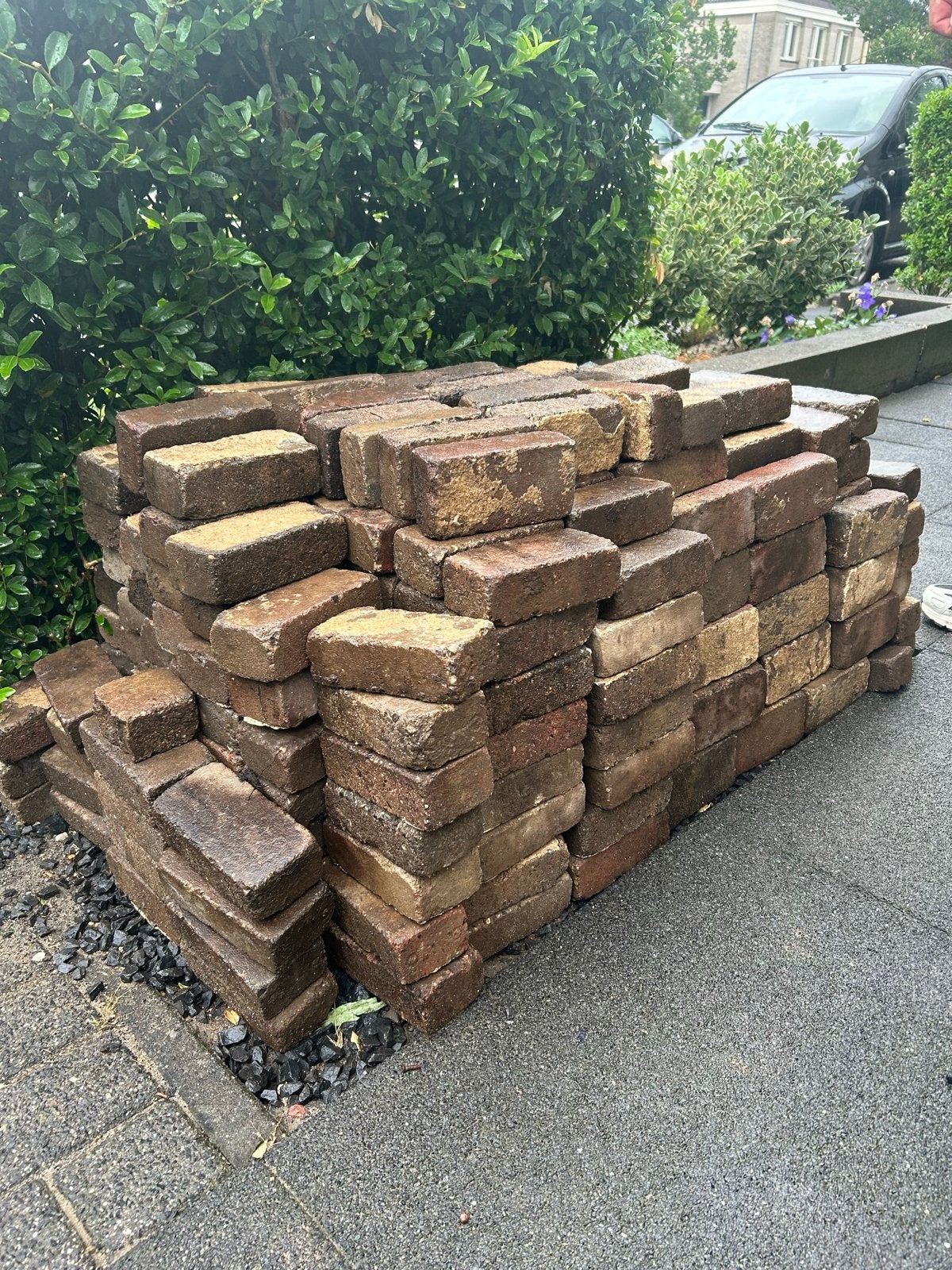 GRATIS klinkers +/- 350 stuks, Tuin en Terras, Tegels en Klinkers, Ophalen, Gebruikt, Klinkers