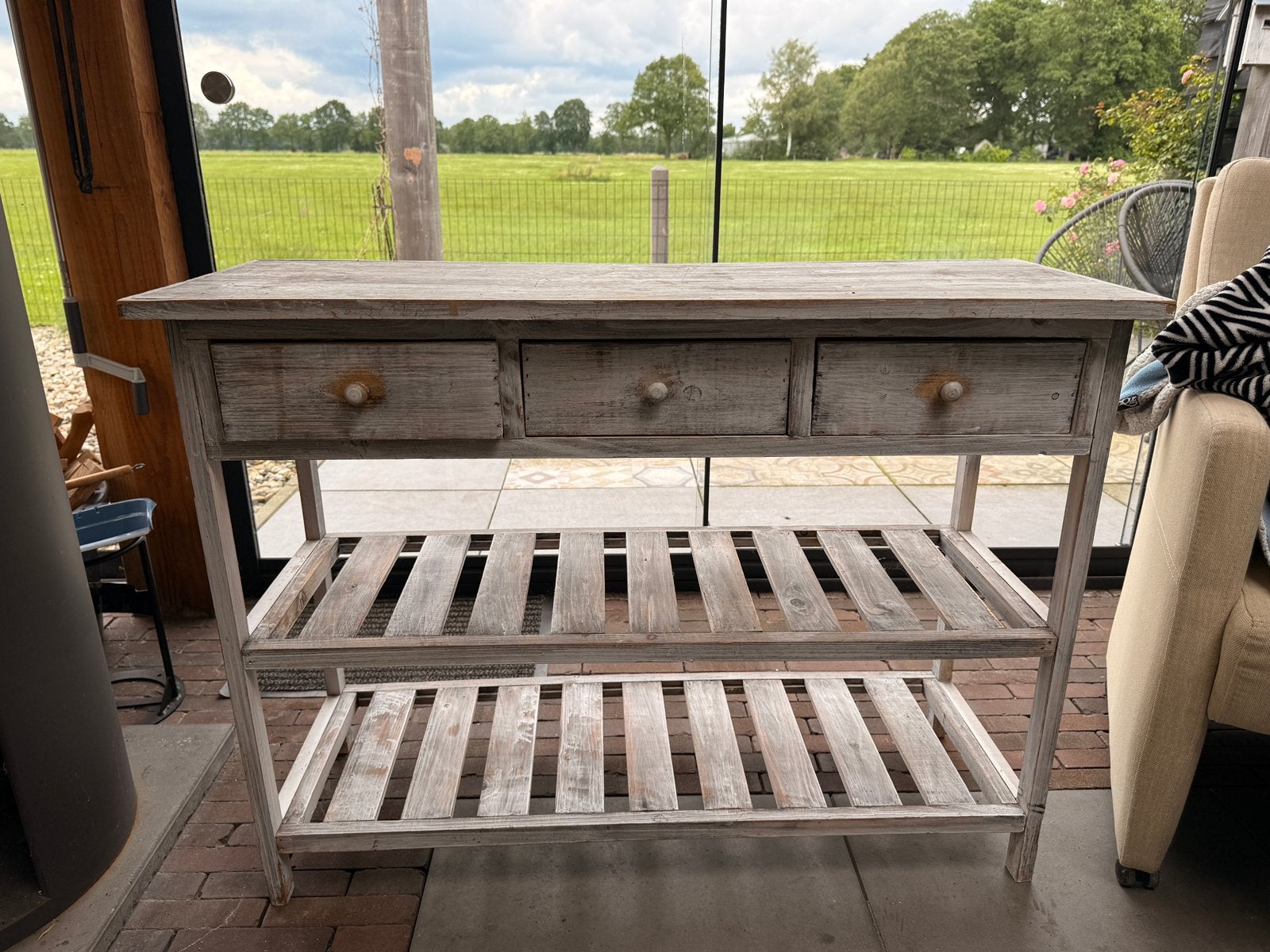 Dressoir met 3 lades., Ophalen, Gebruikt, Met lade(s), 25 tot 50 cm