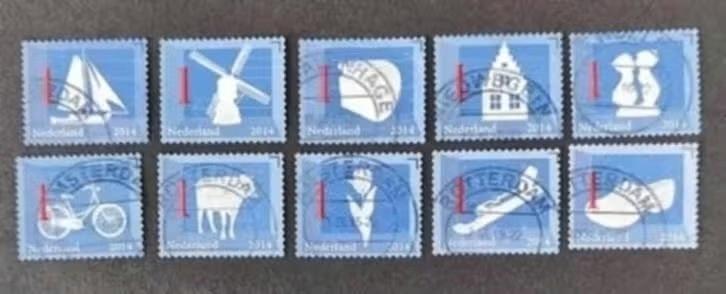 nederland nvph 3140 - 3149, Verzenden, Na 1940, Gestempeld