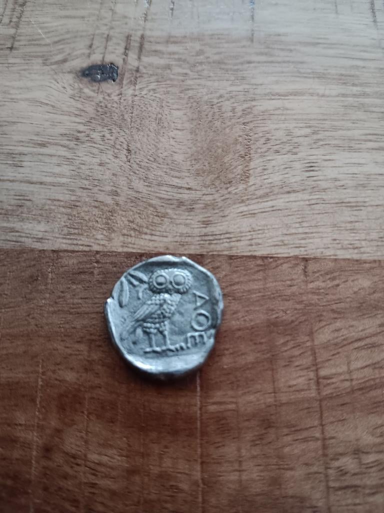 Replica Antieke Griekse Tetradrachme Uil Athene, Postzegels en Munten, Munten | Europa | Niet-Euromunten, Ophalen of Verzenden