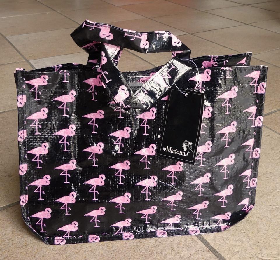 Madonna tasje zwart roze flamingo mini shopper - NIEUW!, Sieraden, Tassen en Uiterlijk, Tassen | Damestassen, Nieuw, Shopper, Zwart