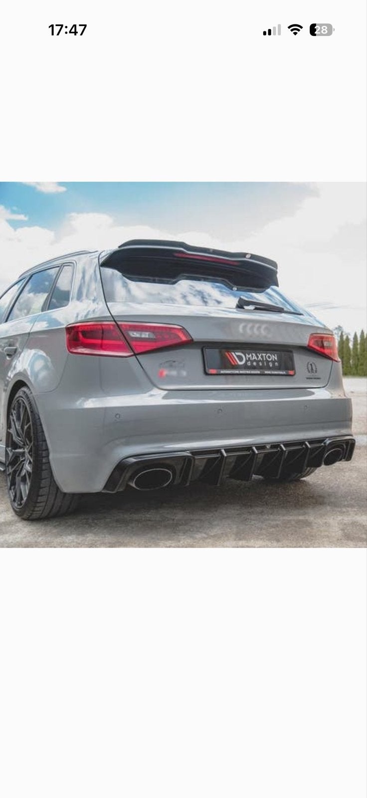 Maxton Design diffuser Audi RS3 8V (nieuw), Auto diversen, Ophalen of Verzenden