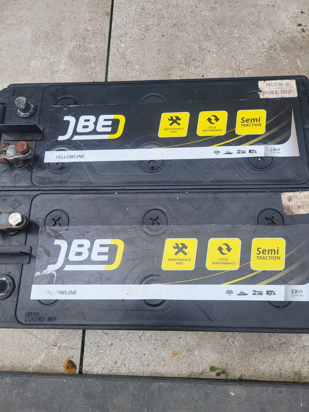 JBE Yellowline Semi Tractie Accu's (2 stuks)