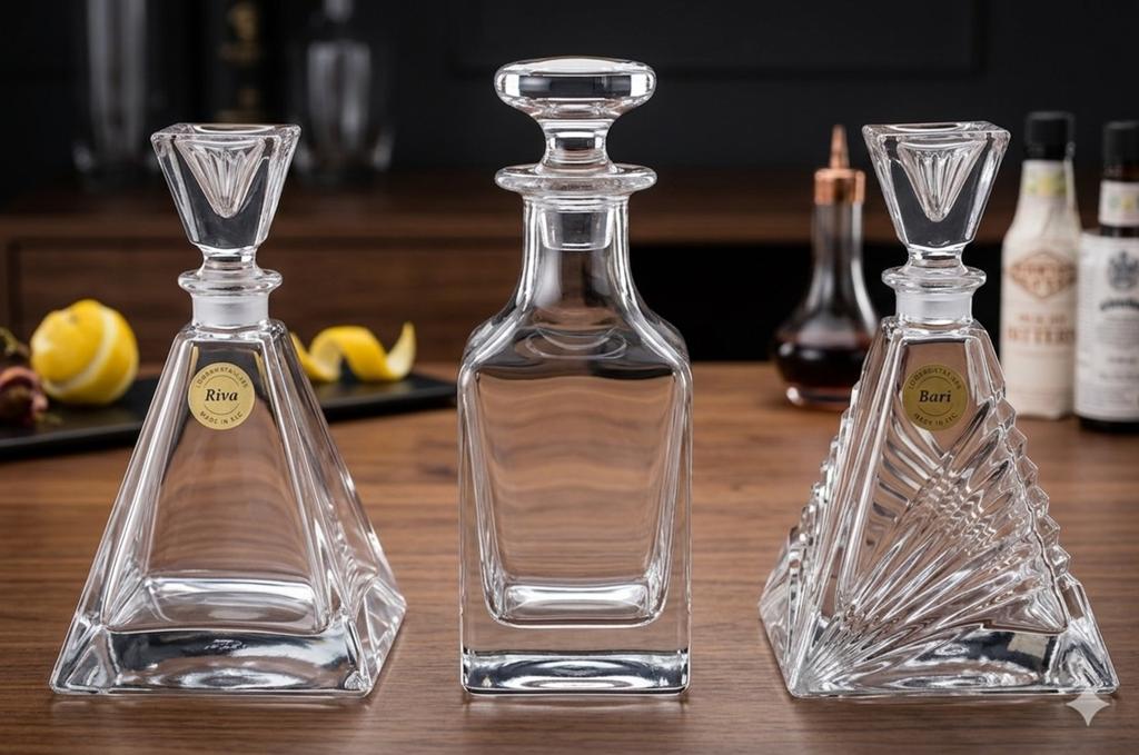3 prachtige vintage loodkristallen karaffen, Ophalen