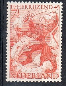 Nvph 443 bevrijdingszegel 1945 postfris, Ophalen of Verzenden, Na 1940, Postfris