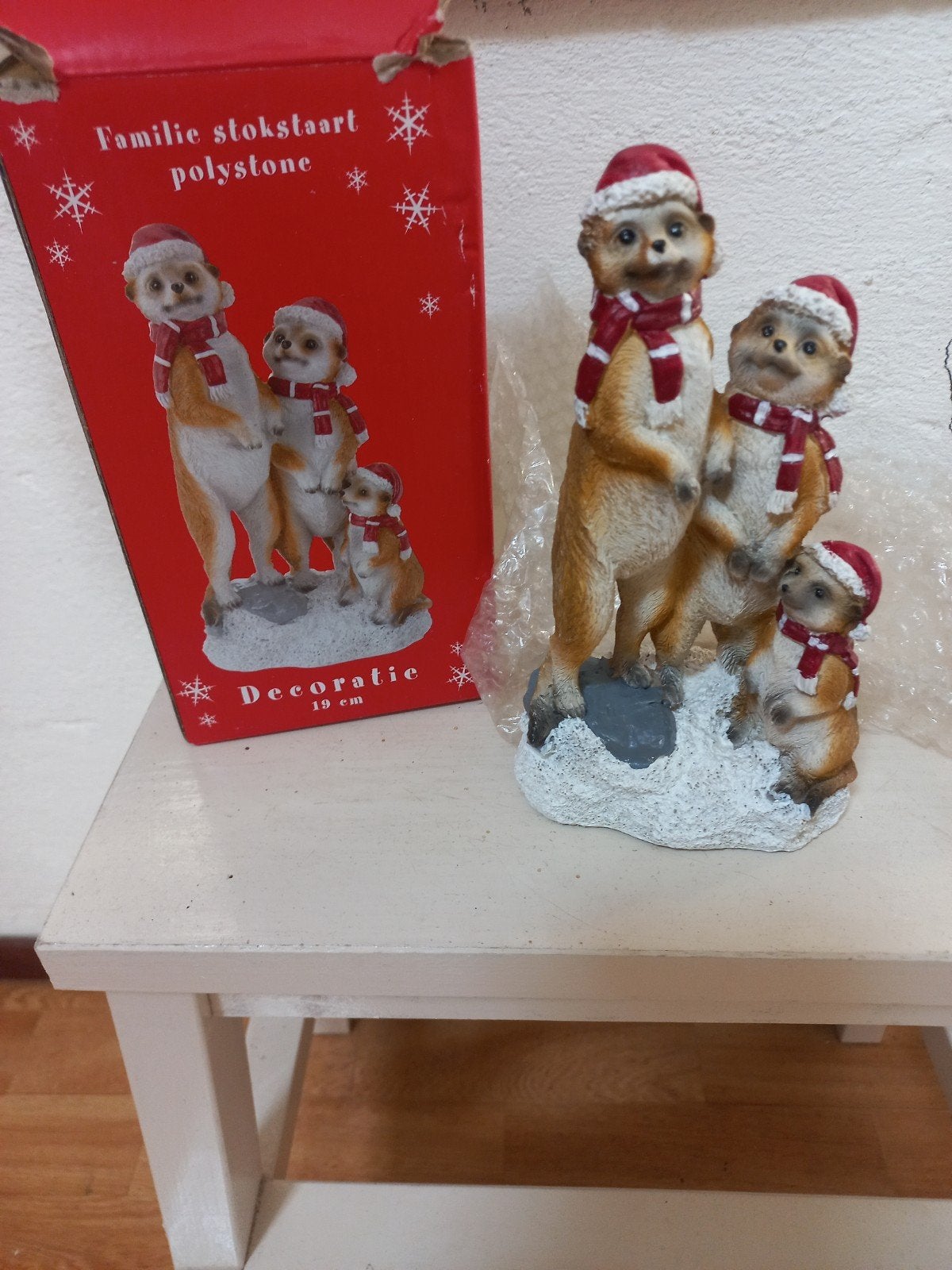 kerst beeld stokstaartjes nieuw, Diversen, Ophalen of Verzenden, Nieuw