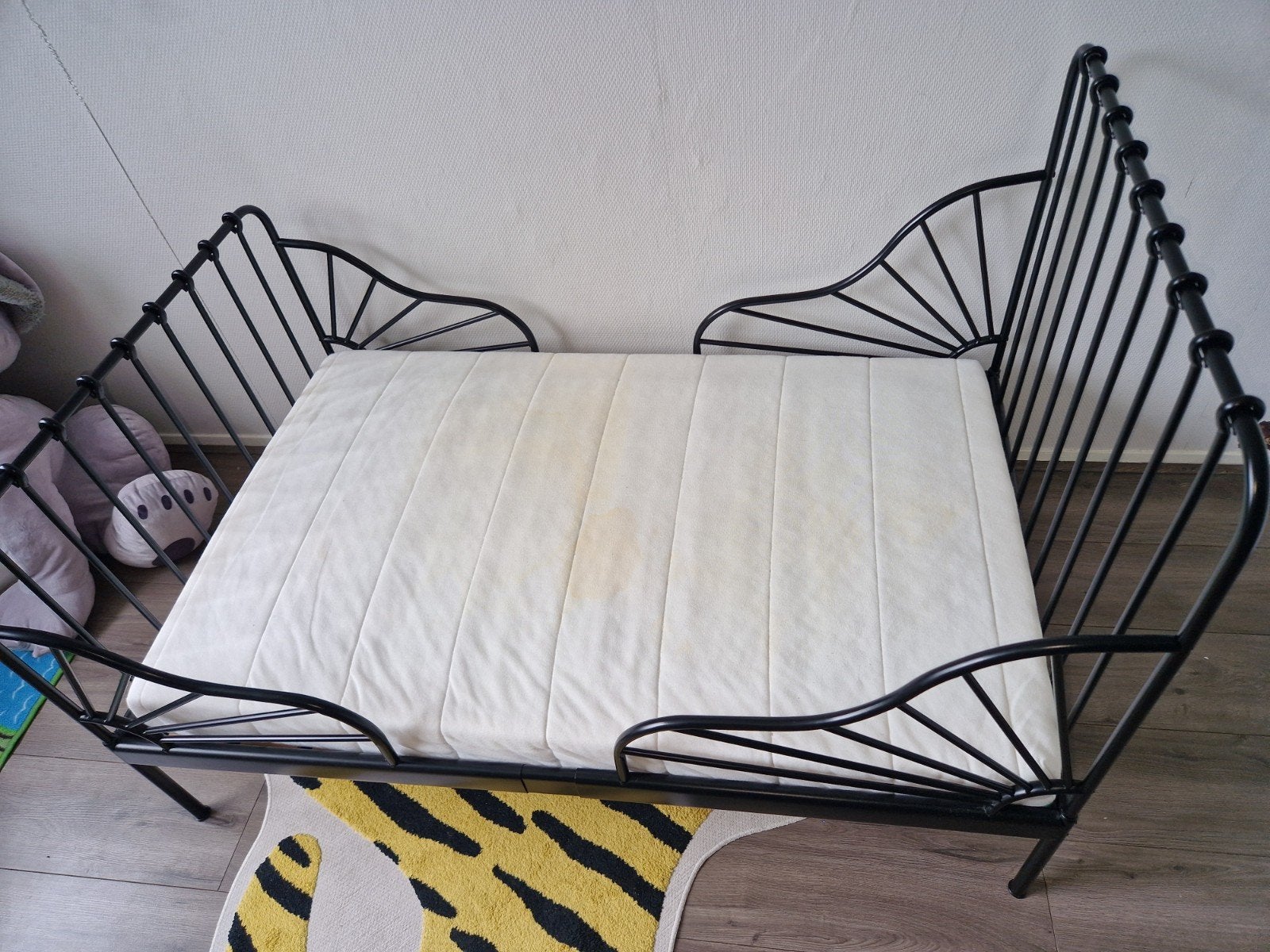Uitschuifbaar Ikea kinderbed., Ophalen, Gebruikt, 70 tot 85 cm, Matras