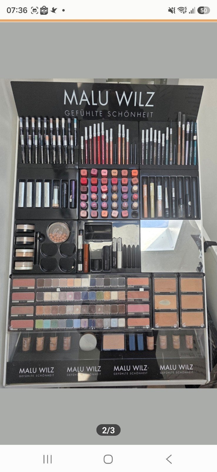 Malu Wilz Make-up Display met Spiegel en Lade, Ophalen, Gehele gezicht