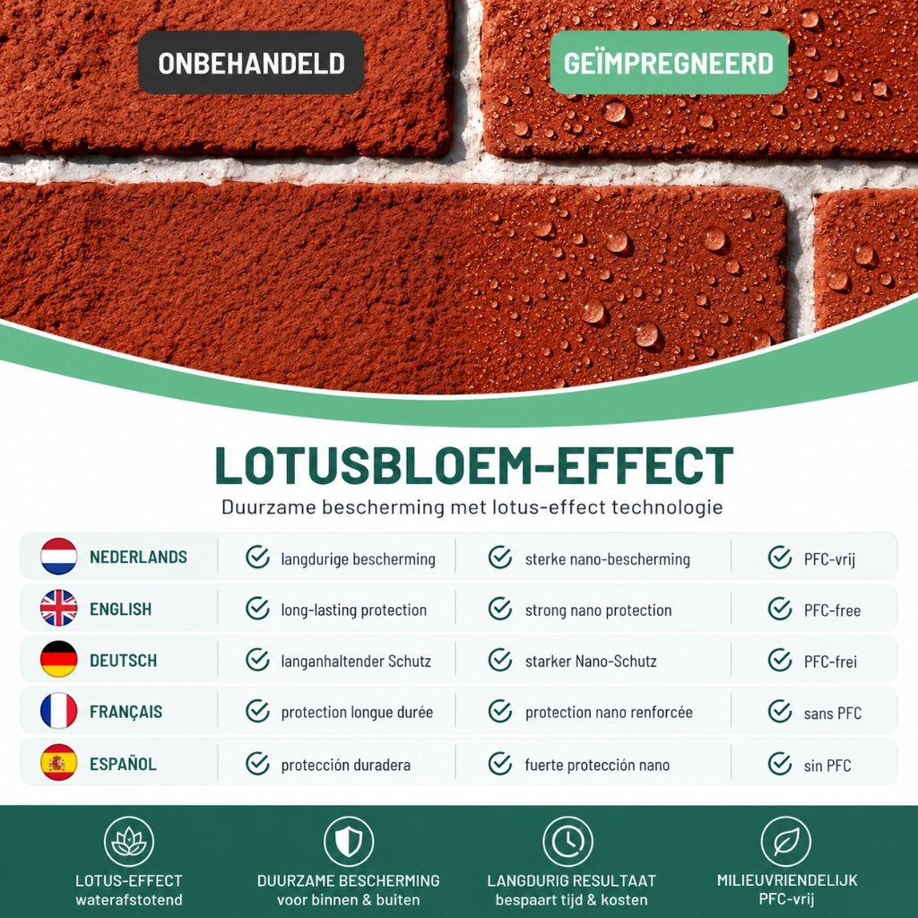 Gevel of terras impregneren? Ecofy Steen Impregneermiddel!, Minder dan 4 cm, Overige materialen, Dakisolatie, Nieuw