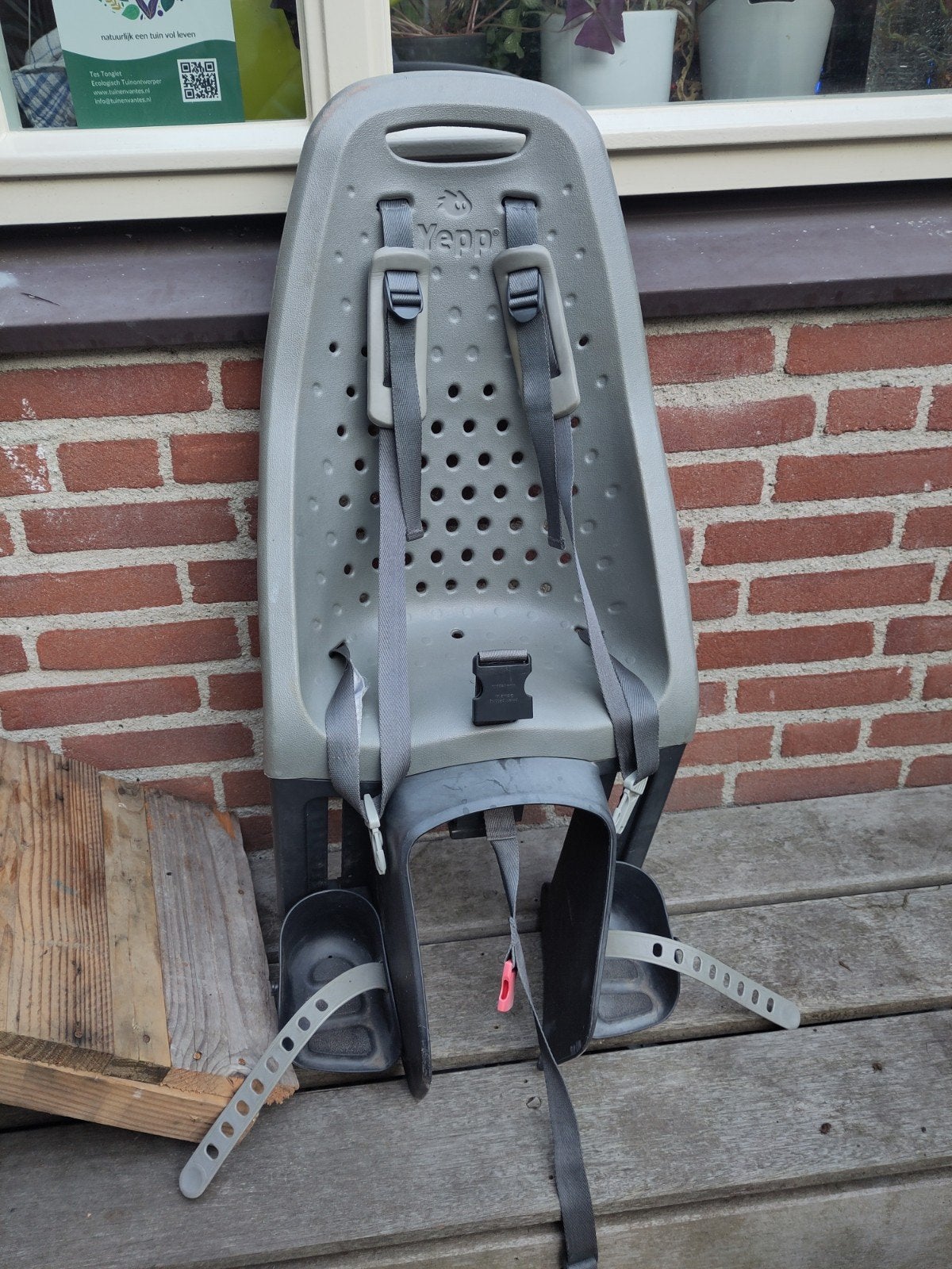 Yepp Achterzitje Grijs, Fietsen en Brommers, Fietsaccessoires | Fietsstoeltjes, Ophalen, Achterzitje, Yepp, 22 t/m 36 kg