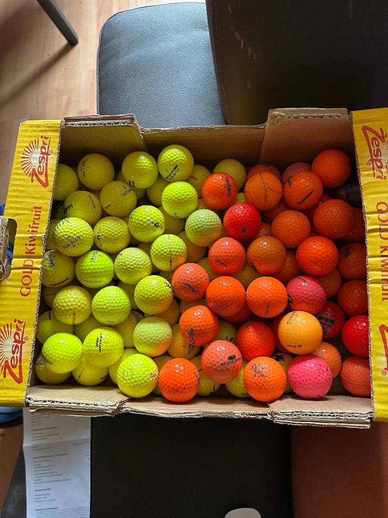 Golfballen   Geel  /  Oranje, Sport en Fitness, Golf, Ophalen, Gebruikt, Bal(len), Overige merken