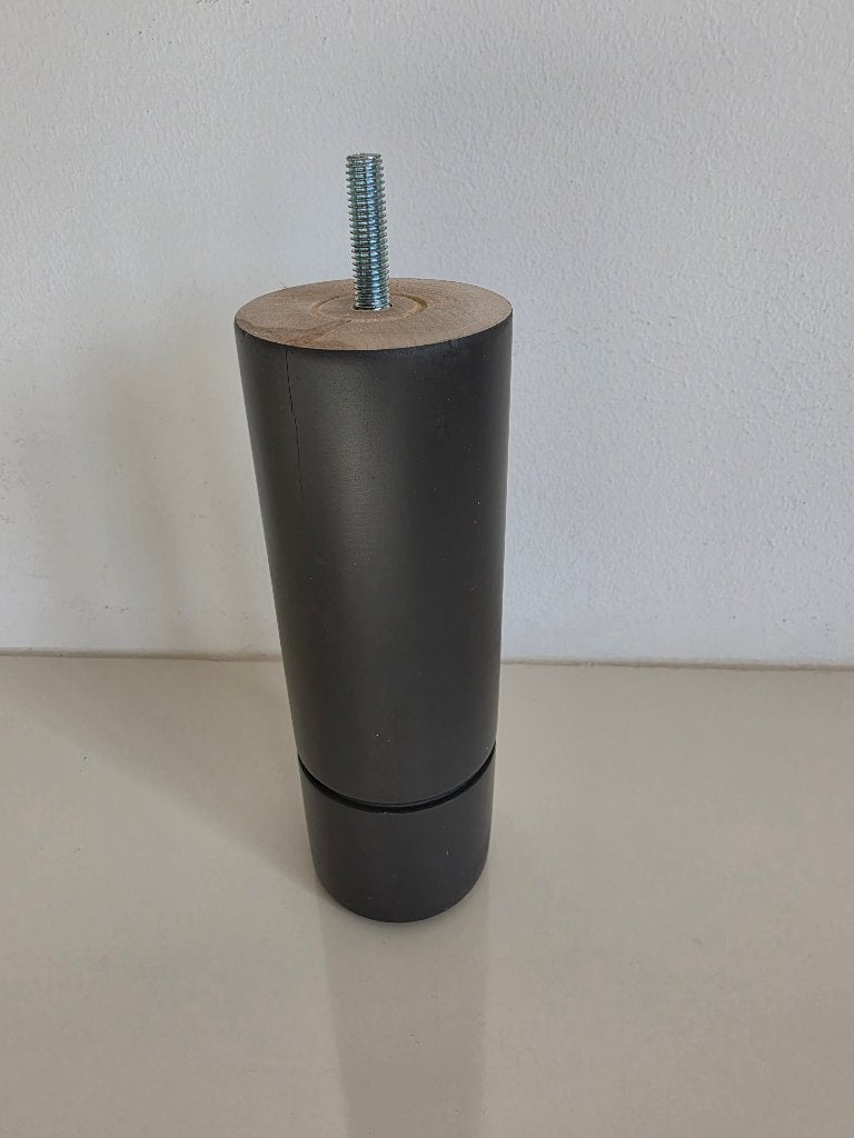IKEA BRYNILEN donkergrijze houten bedpoot 18 cm M8, Ophalen of Verzenden