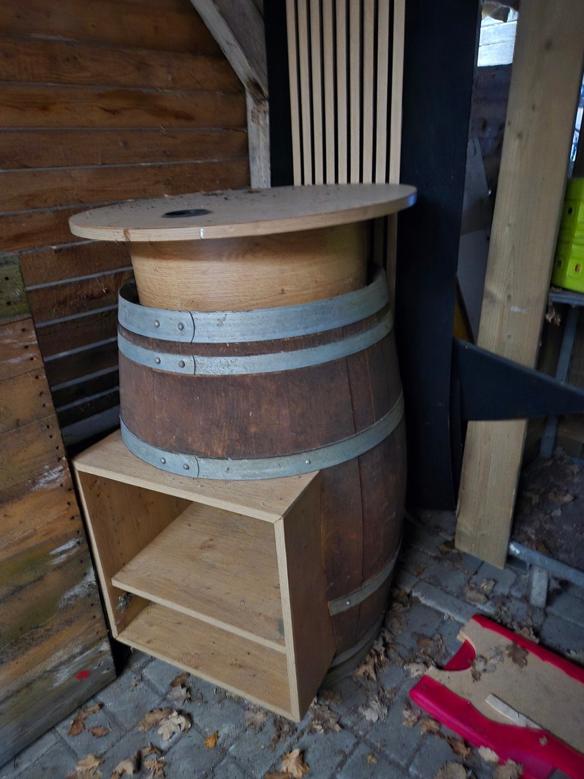 Sta tafel met kastje, 150 liter of meer, Ophalen, Gebruikt, Hout