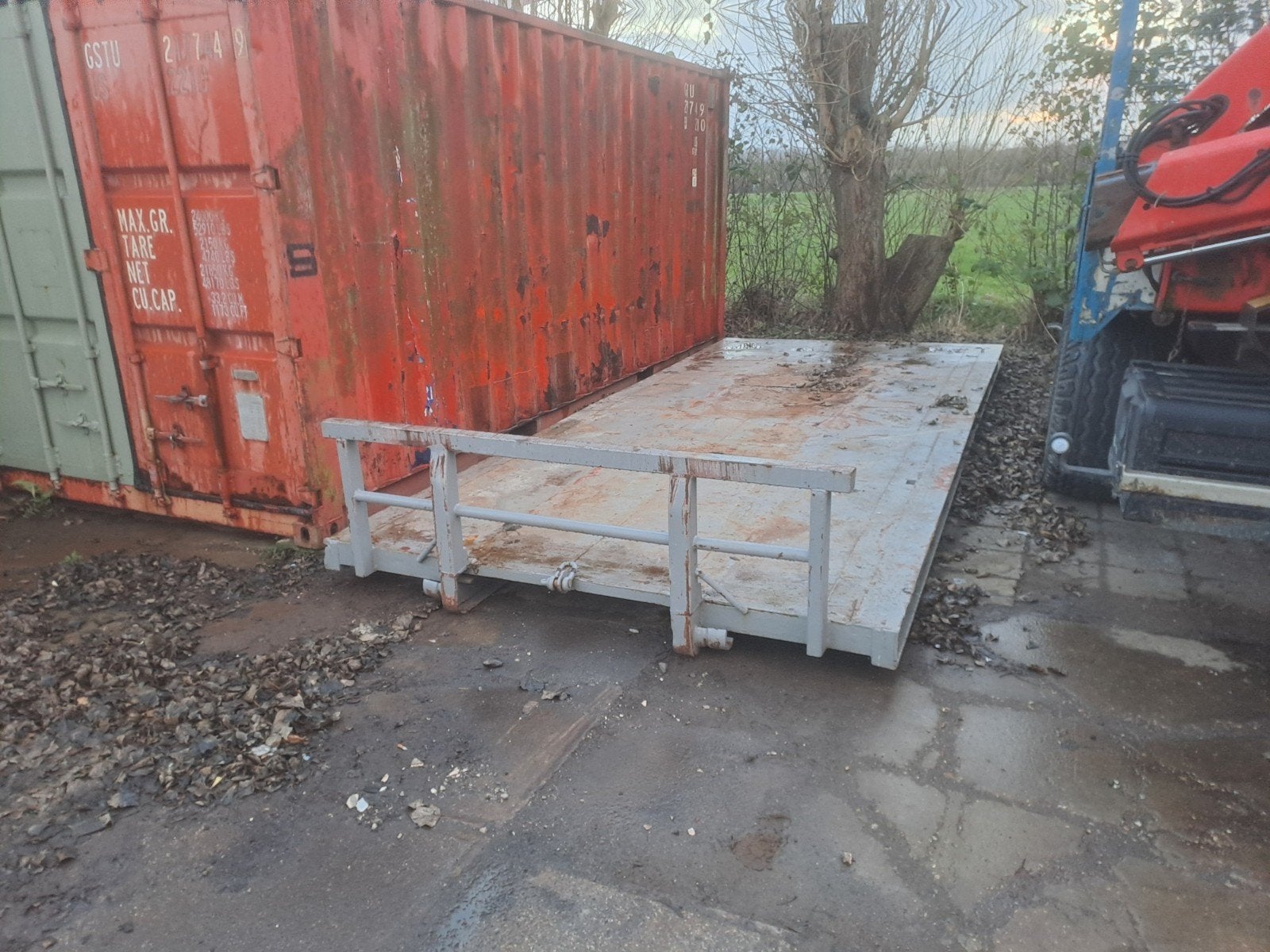 Plateau container laadvloer flat nch kabelsysteem flatrack, Ophalen, Nieuw, Overige merken