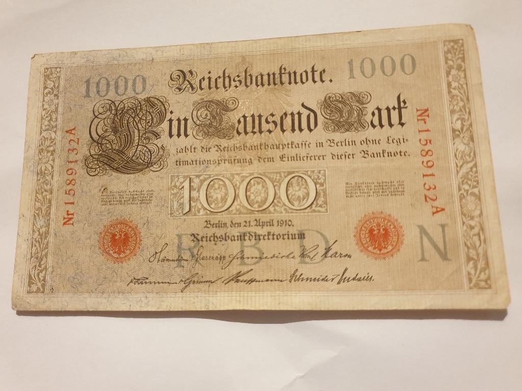 2546 berlijn 1910 1000 mark, Verzenden, Duitsland