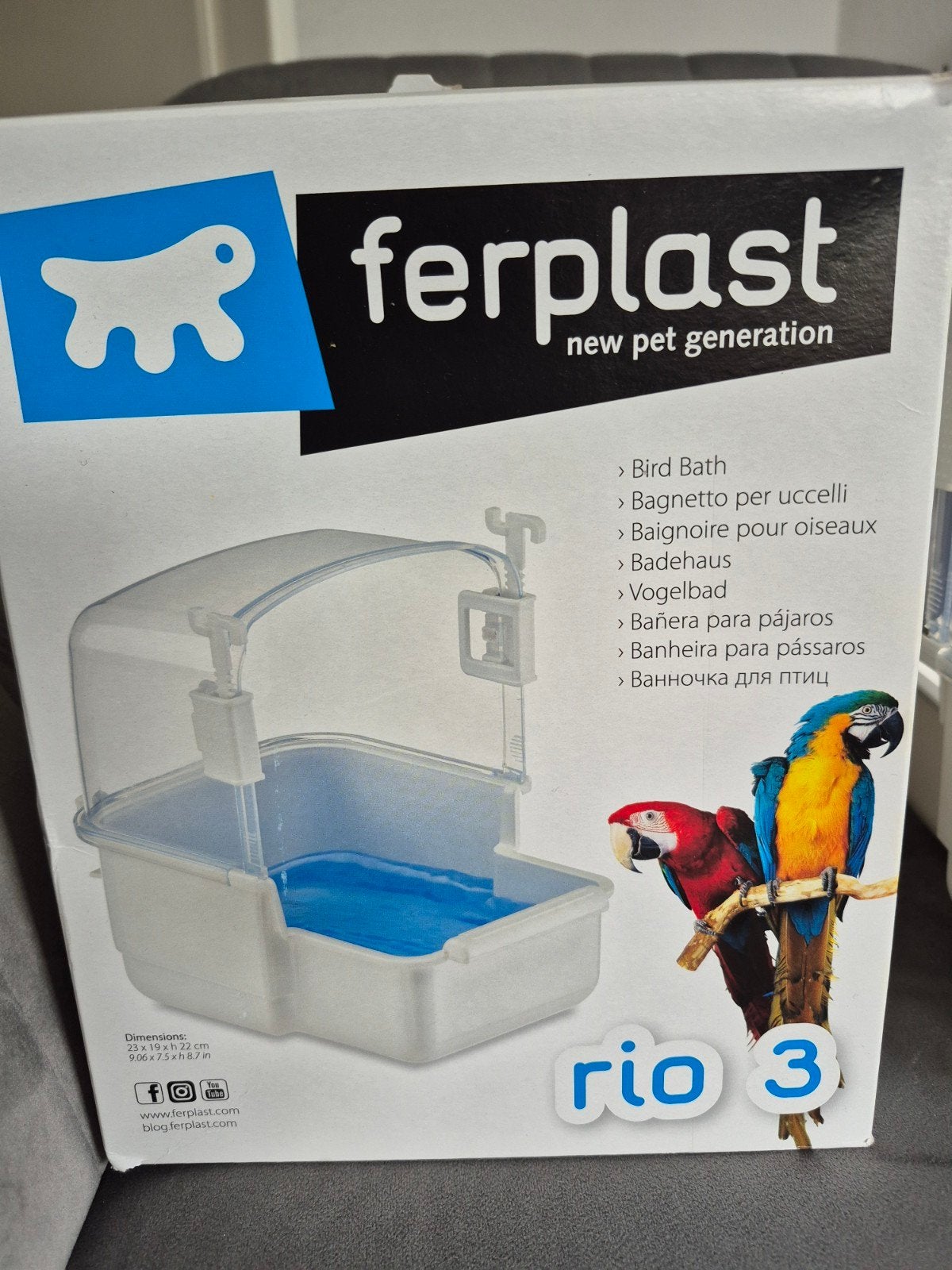 Ferplast RIO 3 vogelbad, Ophalen, Nieuw, Kooi-accessoires