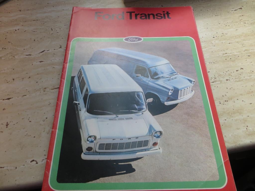 Folder Ford Transit 1974, alle modellen, zeer mooi!, Ford, Ophalen of Verzenden, Zo goed als nieuw, Ford