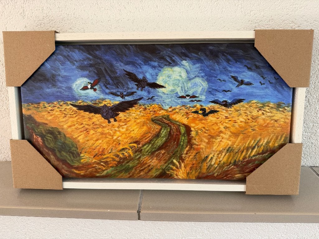 Pokémon x Van Gogh - Corviknight Canvas 20x40 baklijst wit, Hobby en Vrije tijd, Verzamelkaartspellen | Pokémon, Ophalen of Verzenden