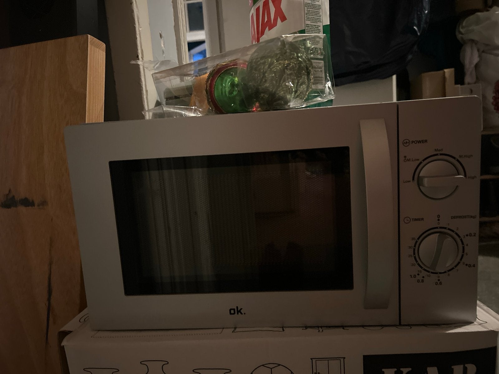 OK. Magnetron - Compact en Gebruiksvriendelijk, Ophalen, Gebruikt, Minder dan 45 cm, Magnetron