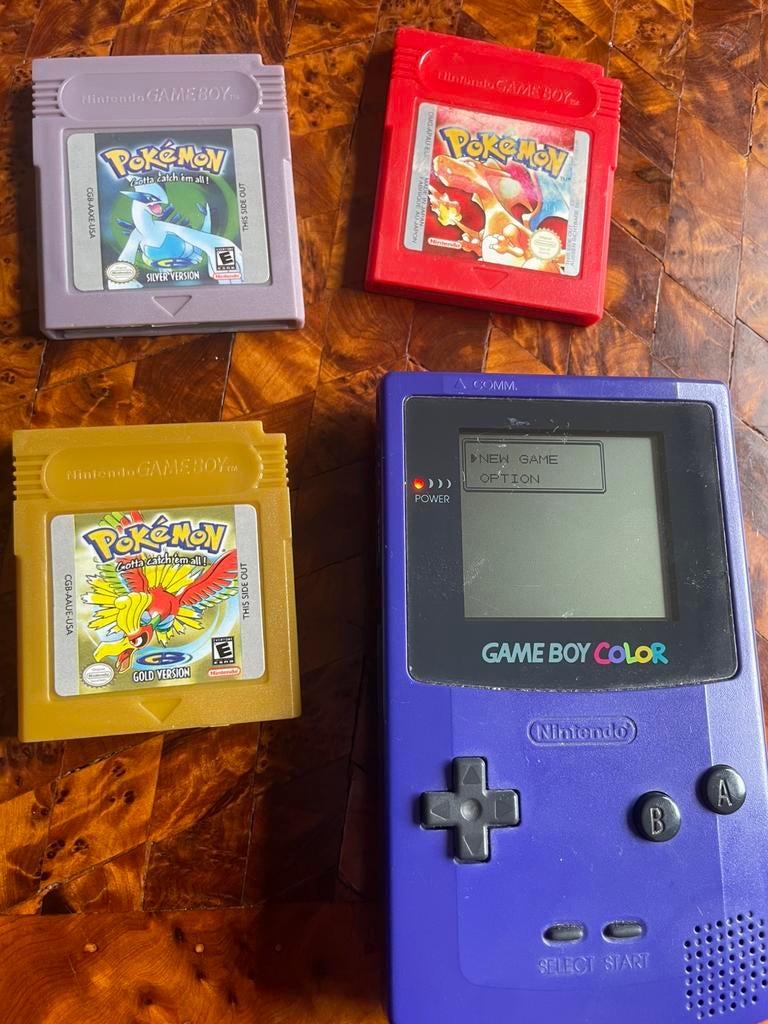 Gameboy en pokemon spellen, Spelcomputers en Games, Spelcomputers | Nintendo Game Boy, Ophalen, Zo goed als nieuw, Game Boy Color