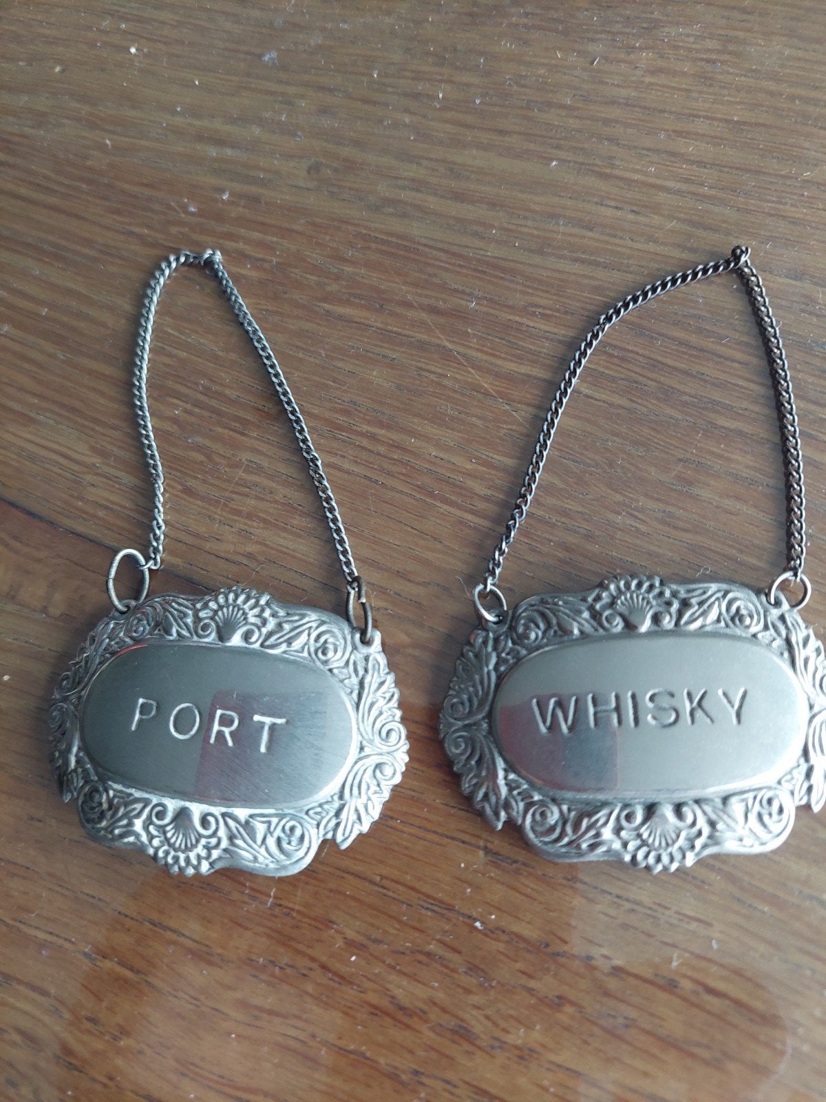 Vintage Port & Whisky Flessenetiketten - Zilverkleurig, Ophalen of Verzenden