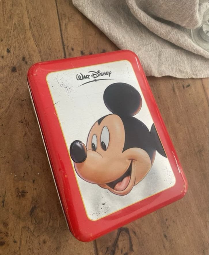 Vintage Mickey Mouse blikken doos - Walt Disney, Ophalen of Verzenden, Mickey Mouse, Gebruikt, Overige typen