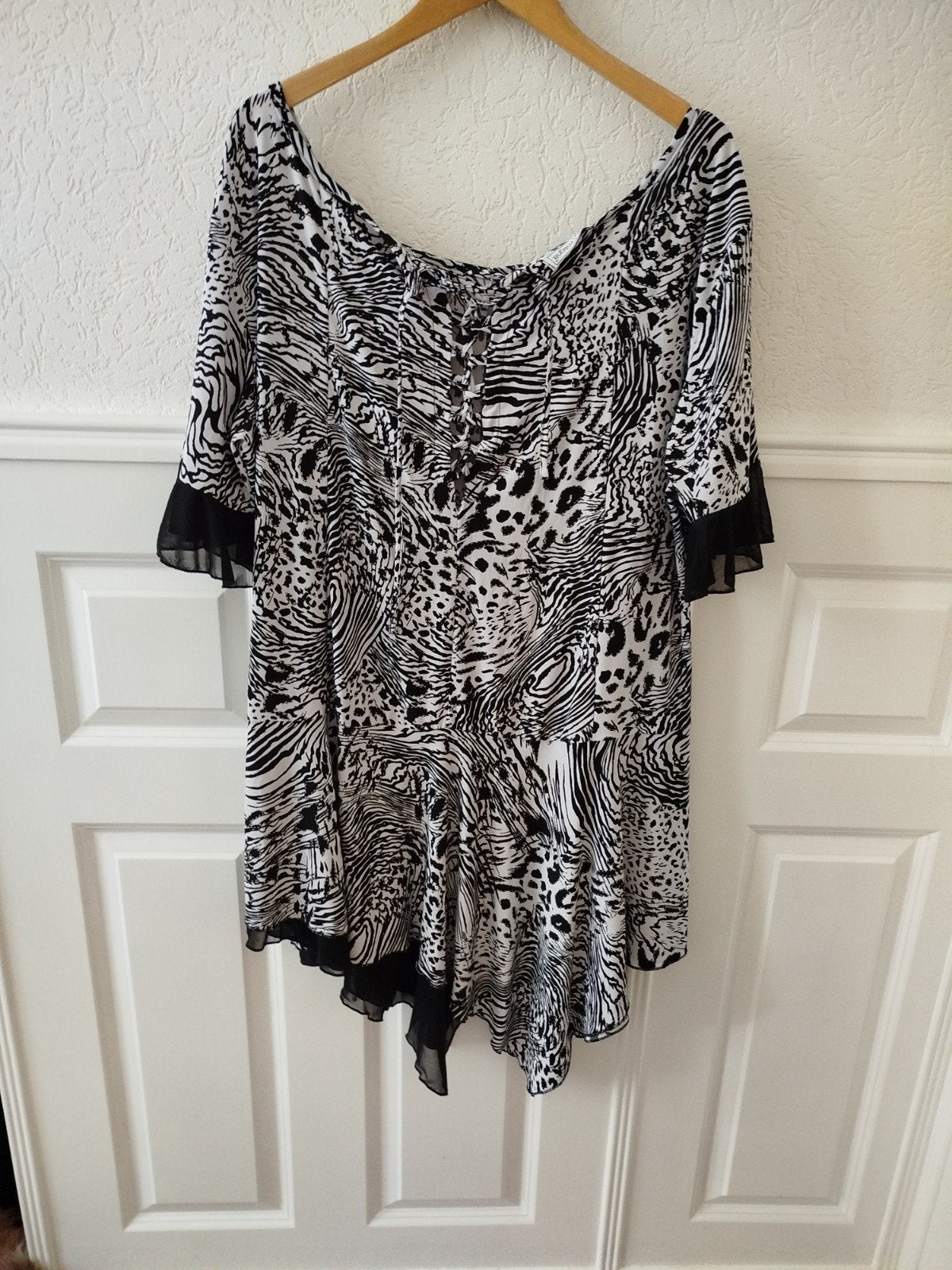 Leuke tuniek met dierenprint en glitter merk Magna, Magna, Ophalen of Verzenden, Zo goed als nieuw, Blouse of Tuniek