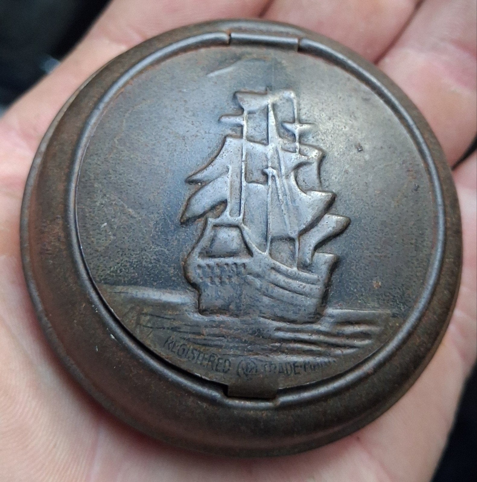 Antiek - blik - met VOC schip - Amsterdam - Naval pepermints, Verzamelen, Ophalen of Verzenden, Gebruikt, Overige, Overige merken