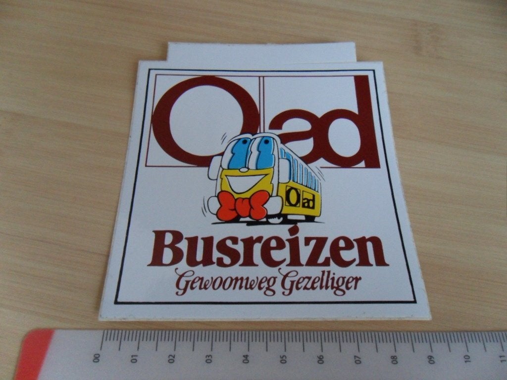 sticker strup bus touringcar OAD busreizen holten *, Ophalen, Zo goed als nieuw