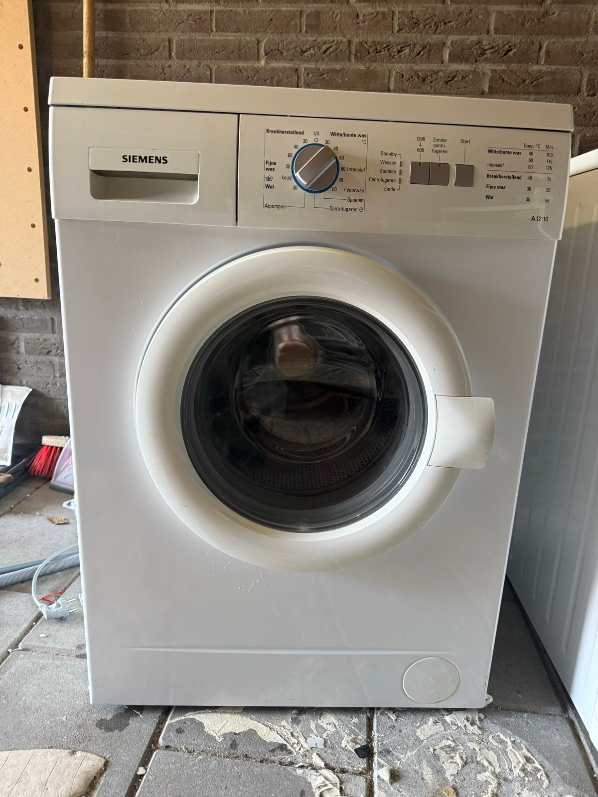 Siemens A 12-16 Wasmachine, Witgoed en Apparatuur, Wasmachines, Gebruikt, Voorlader, 6 tot 8 kg, 85 tot 90 cm, 1200 tot 1600 toeren