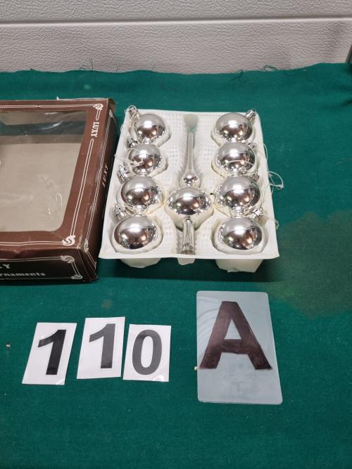 kerstballen met piek zilver glas, Ophalen of Verzenden, 'T Olde Gre-j, Info@toldegrej.nl, Endepoelstraat 20f Didam