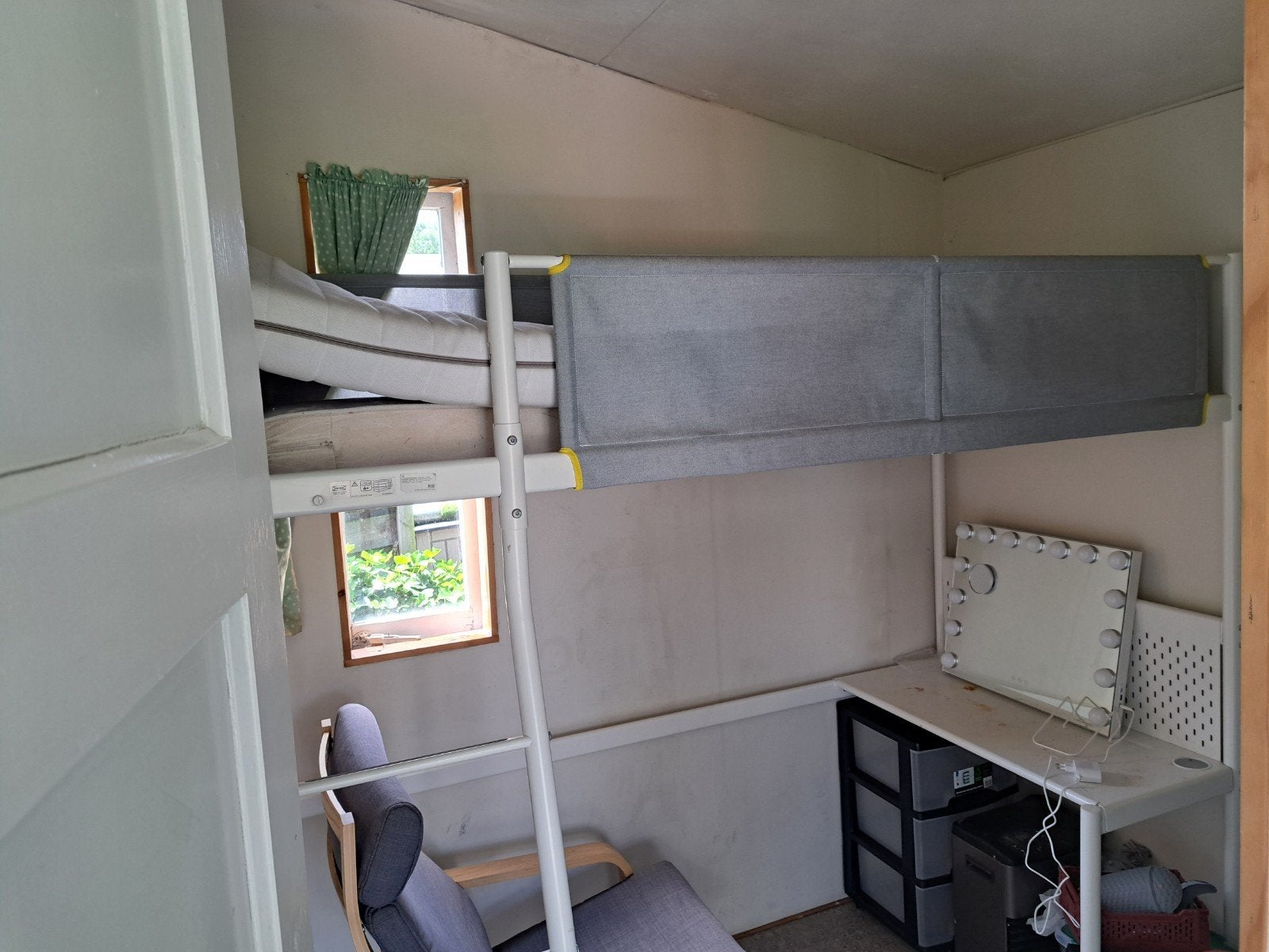 Vitval hoogslaper Ikea grijs, Ophalen, Gebruikt, Eenpersoons, 200 cm