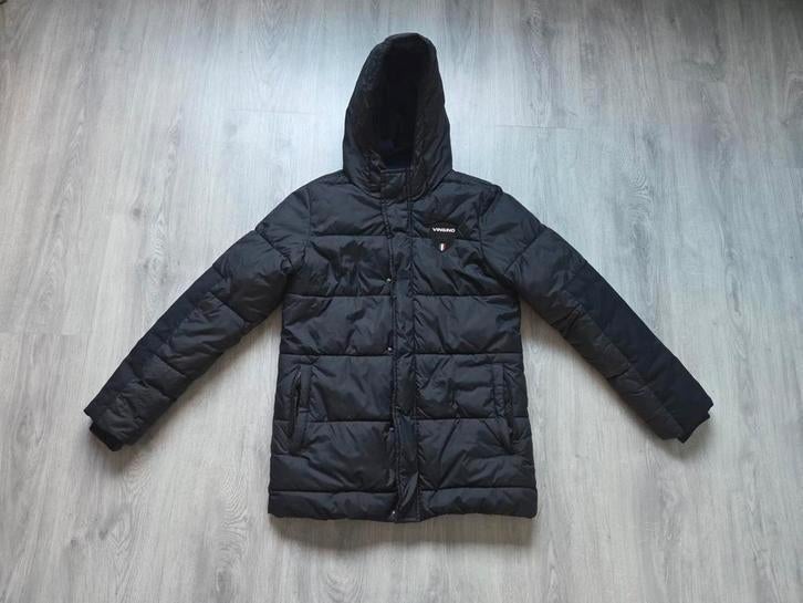 Zwarte Vingino winterjas maat 146/152, Kinderen en Baby's, Kinderkleding | Maat 152, Ophalen of Verzenden, Zo goed als nieuw, Vingino