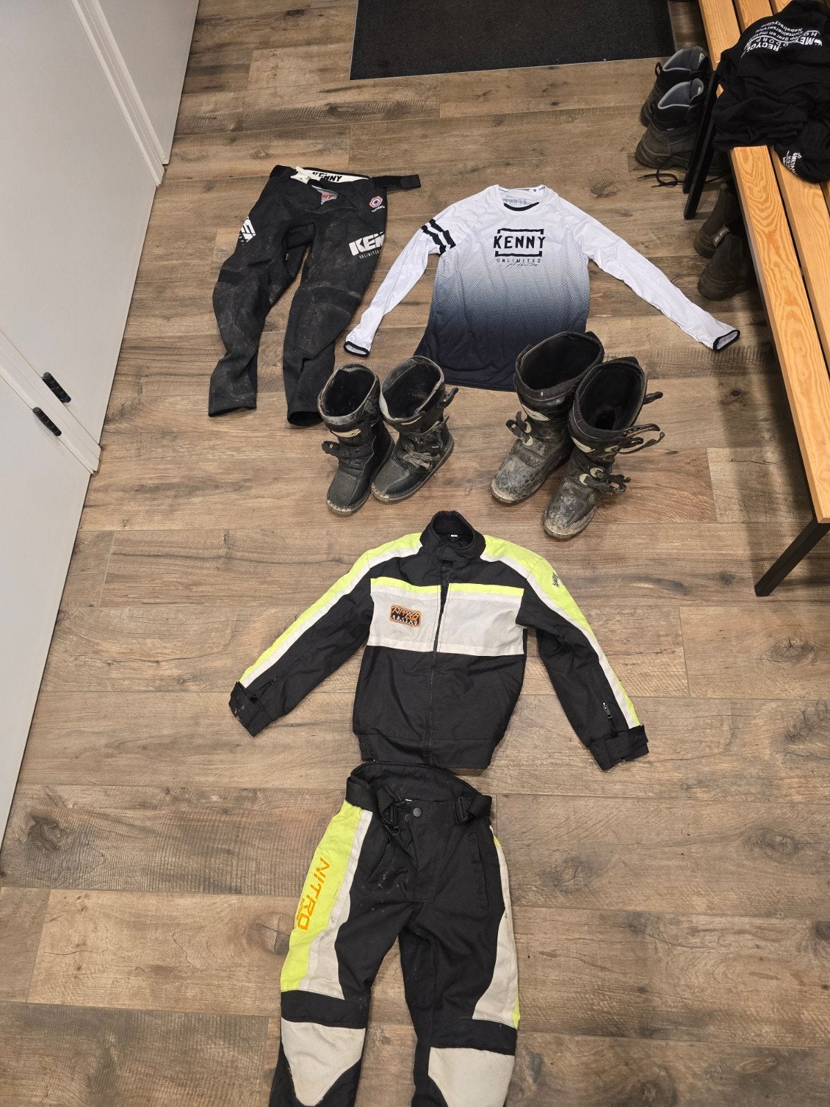 Motorcrosskleding set: Kenny shirt, broek en laarzen, Kinderen, Kenny, Tweedehands, Ophalen