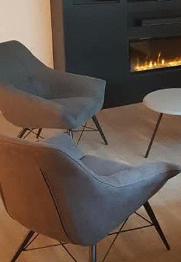 Stoelen Henders en Hazel, Ophalen, Twee, Blauw, Stof