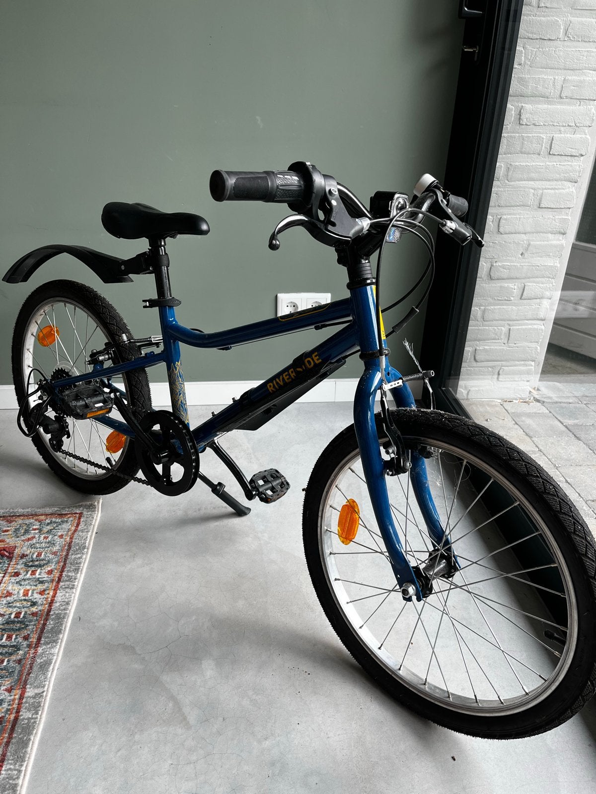 B’Twin Riverside kinderfiets 20 inch (Zuid Limburg), Ophalen, Gebruikt, Velgrem, 16 tot 20 inch