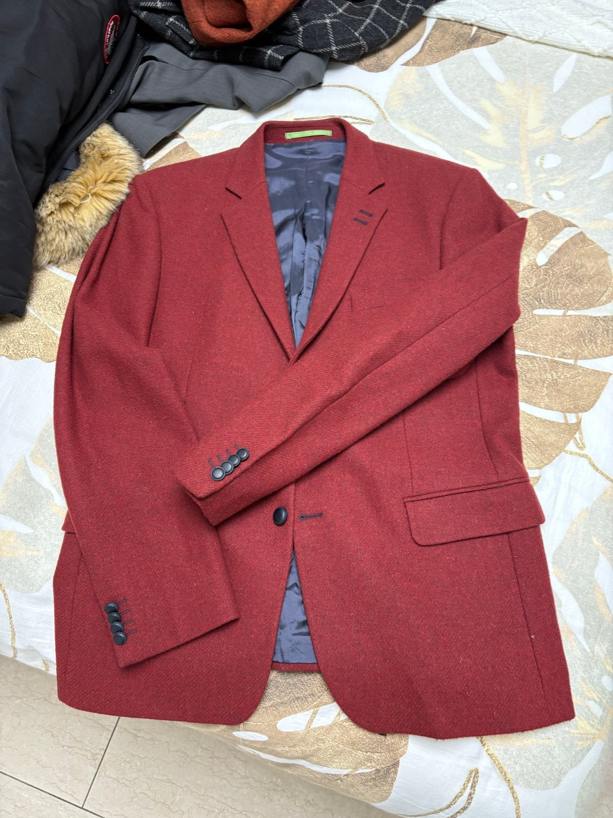 Heren colbert - Shetland Type - Maat 54, Kleding | Heren, Ophalen of Verzenden, Nieuw, Maat 52/54 (L), Rood