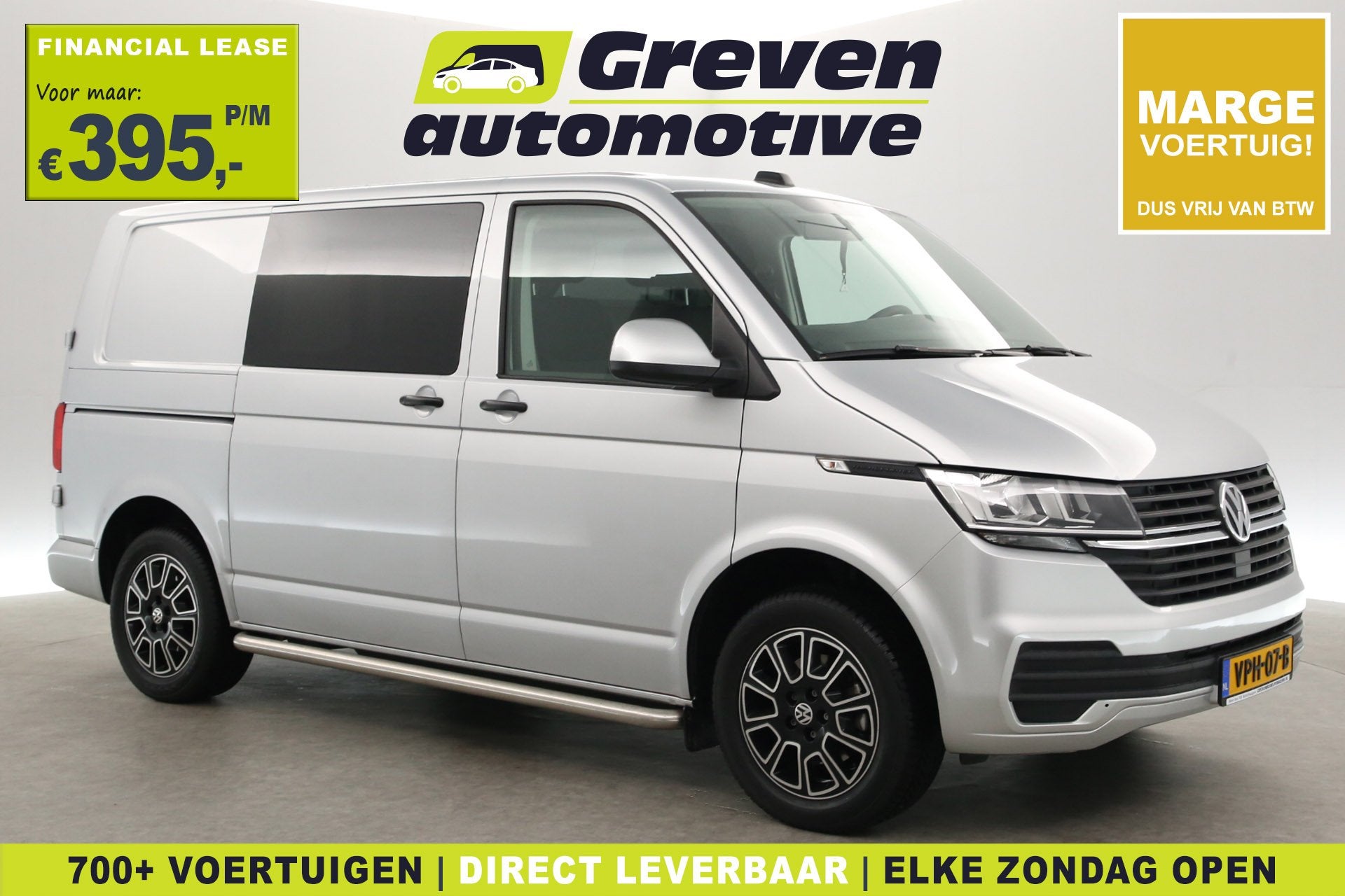 Volkswagen Transporter 2.0 TDI L1H1 140PK | Marge | Airco |, Voorwielaandrijving, Stof, Gebruikt, Euro 6