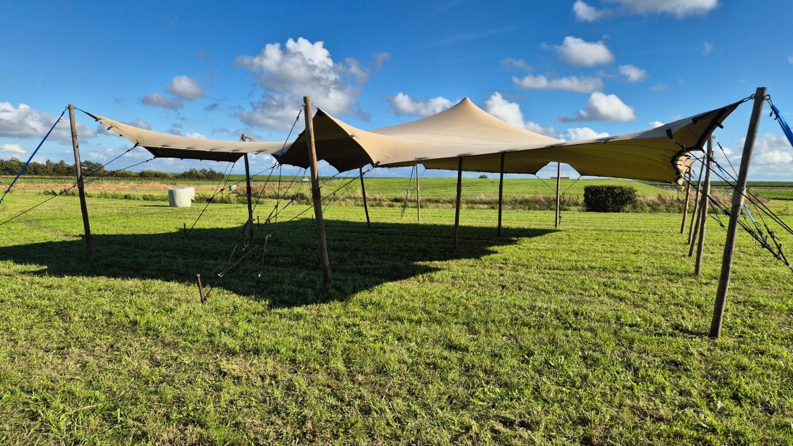 Stretchtent 10x15m te huur incl. op- & afbouw, Ophalen, 8 meter of meer, 6 meter of meer