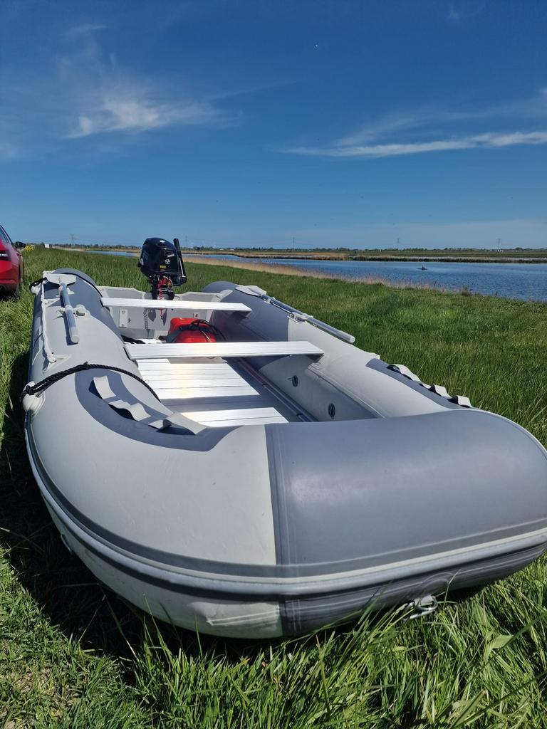 Rib crazy4boating 390 met Tohatsu 5pk, Aluminium, Gebruikt, Benzine, Minder dan 70 pk
